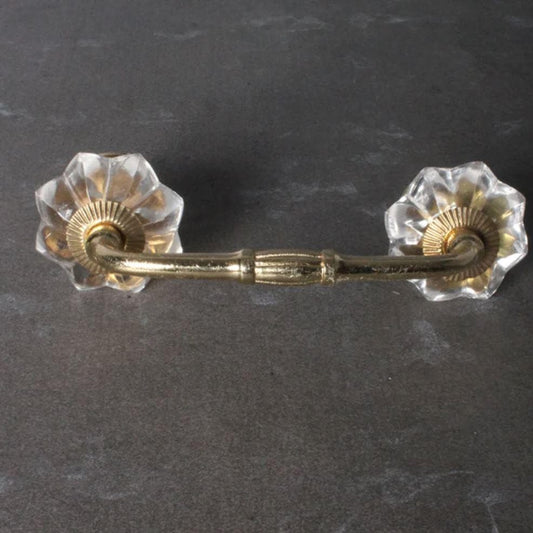 Crystal Glass Flower Cabinet Drawer Pull - Set of 4 - MAIA HOMES