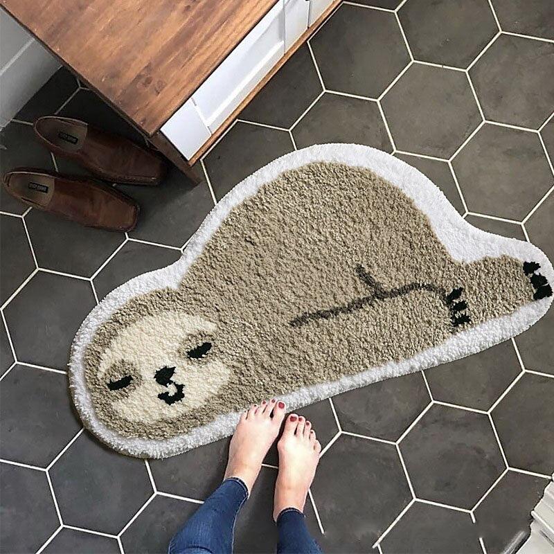 Cute Sloth Bath Mat