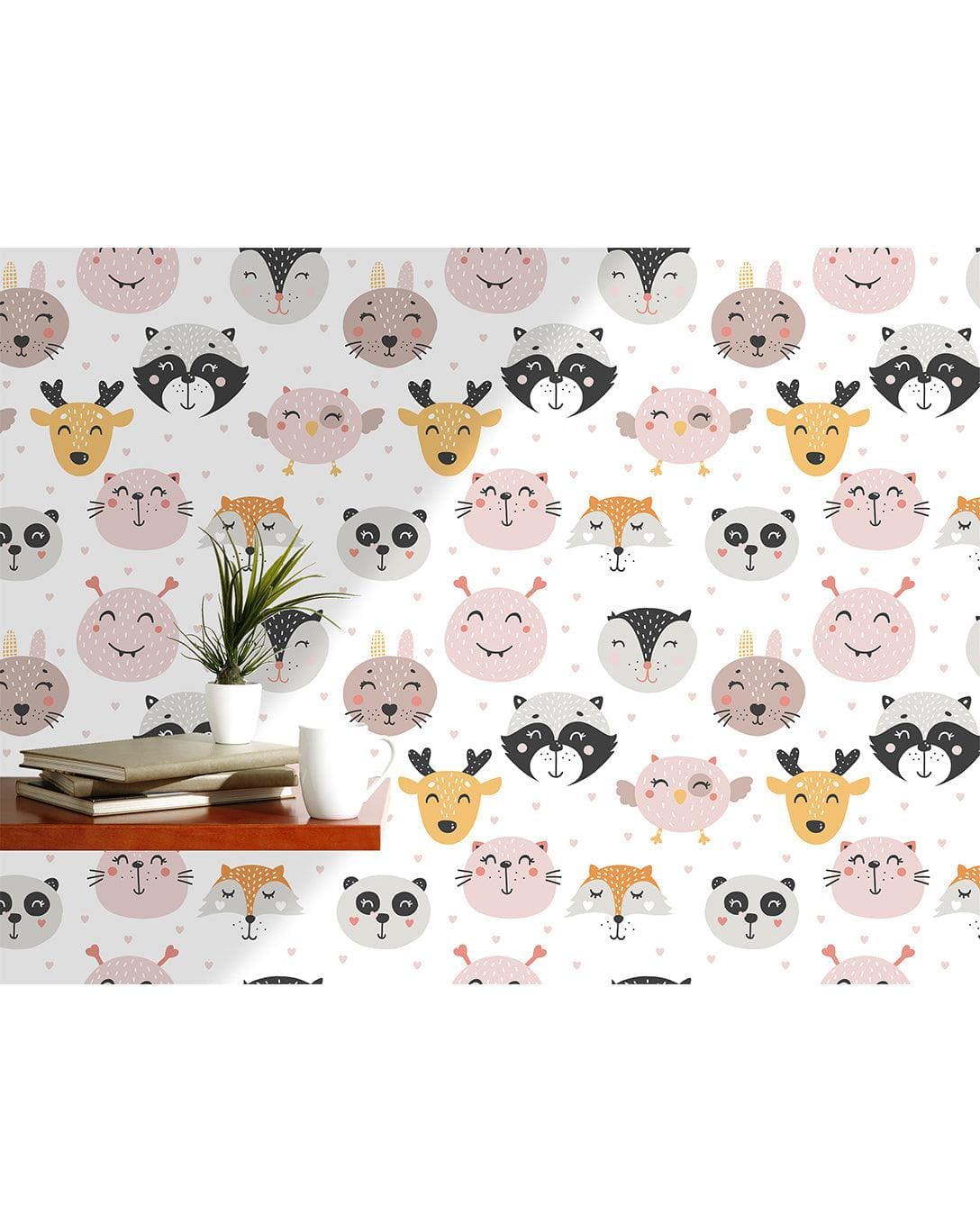 Cute Woodland Animals Removable Wallpaper