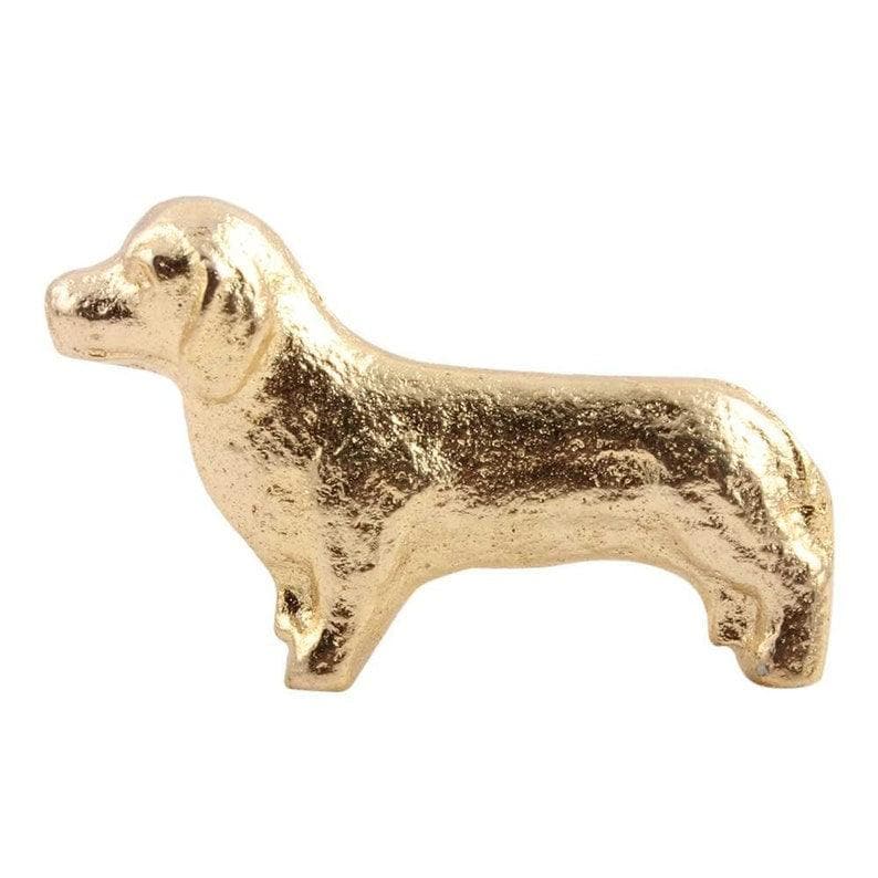 Dachshund Dog Brass Door Knobs Set