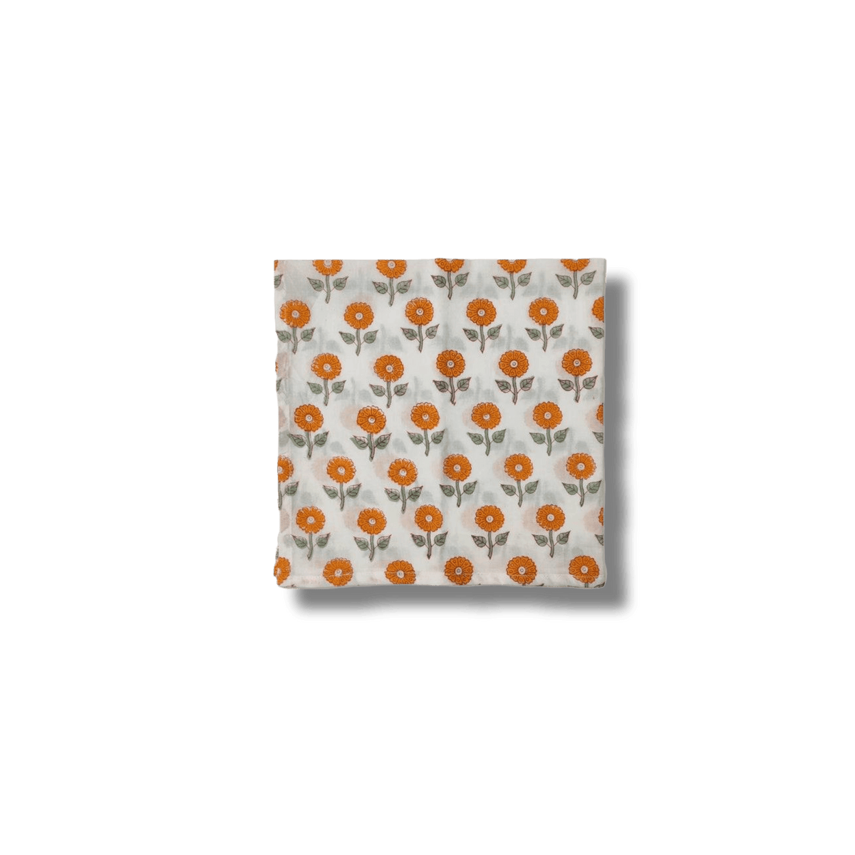 Daisy Block Printed Cotton Napkins