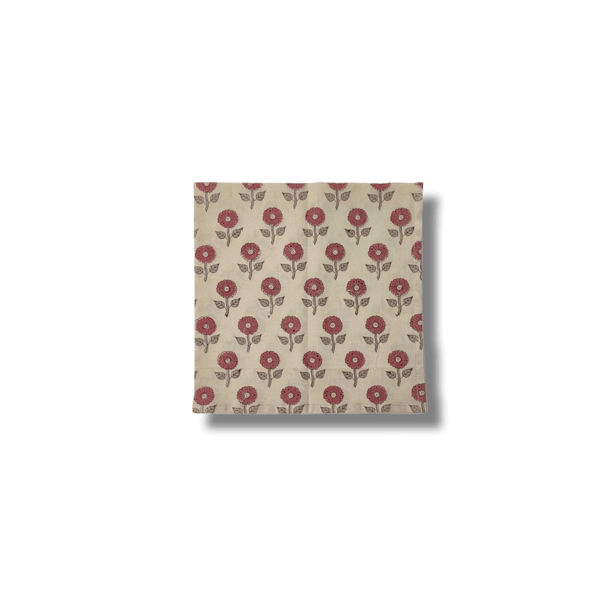 Daisy Block Printed Cotton Napkins