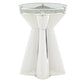 Daisy Glass Top Pedestal End Table - MAIA HOMES