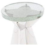 Daisy Glass Top Pedestal End Table Default Title