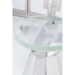 Daisy Glass Top Pedestal End Table