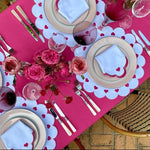 Daisy Pink Heart Embroidered Placemats