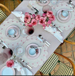 Daisy Pink Heart Embroidered Placemats