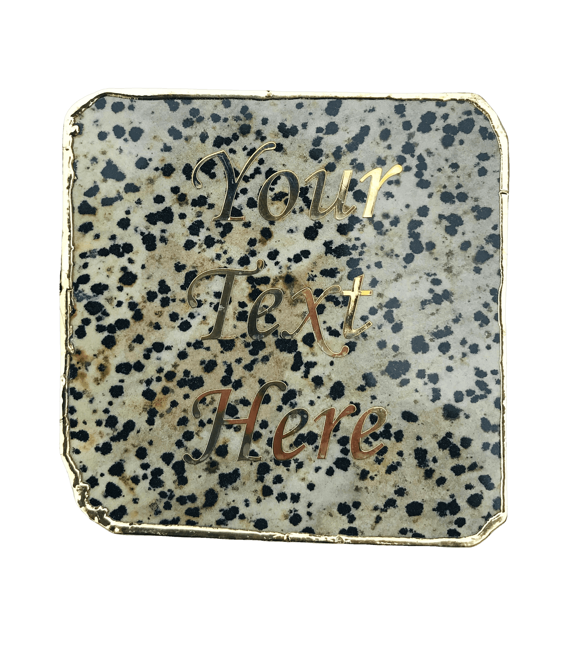 Dalmatian Jasper Agate Stone Coaster - Set of 4 - MAIA HOMES