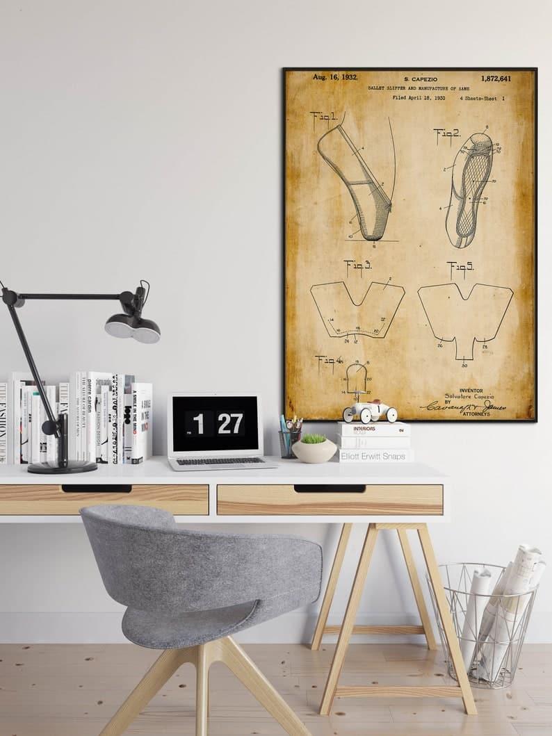 Dancing Shoes Patent Print| Framed Art Print