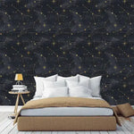 Dark Celestial Watercolor Wallpaper