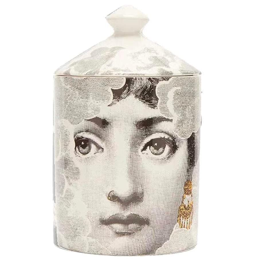 Dark Cloud Lina Cavalieri Ceramic Aromatherapy Candle Jar with Lid - MAIA HOMES