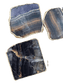 Dark Fluorite Agate Coasters - Set of 4 - MAIA HOMES