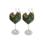 Dark Green Quartz Wine Glass - Set of 2