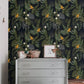 Dark Tropical Leaves and Flowers Wallpaper - MAIA HOMES