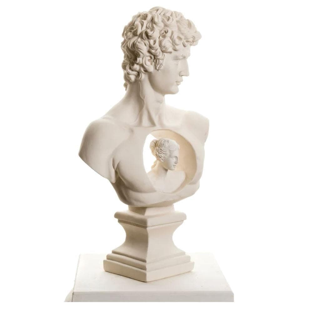 David & Venus de Milo Bust Sculpture