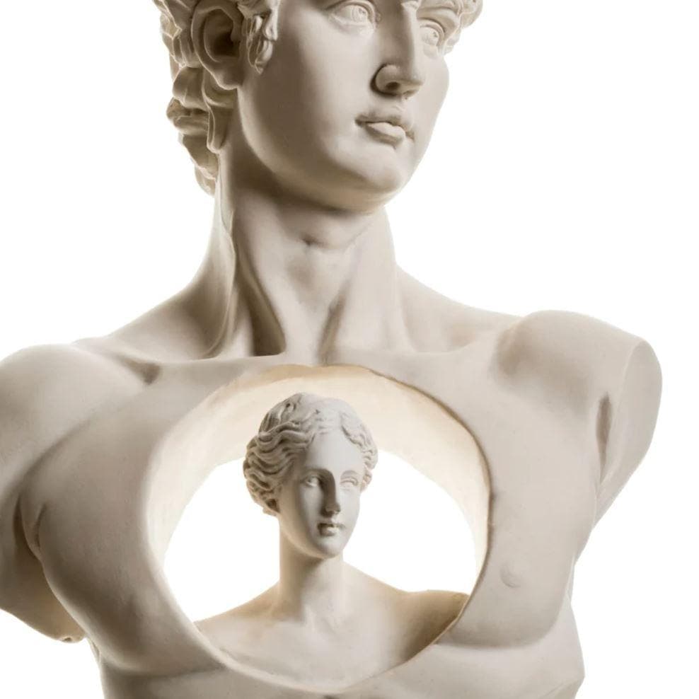 David & Venus de Milo Bust Sculpture