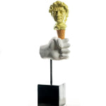 David's Bust Ice Cream Contemporary Art Sculpture Yellow