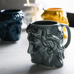 David's Sculpture Coffee Mug Gray Green