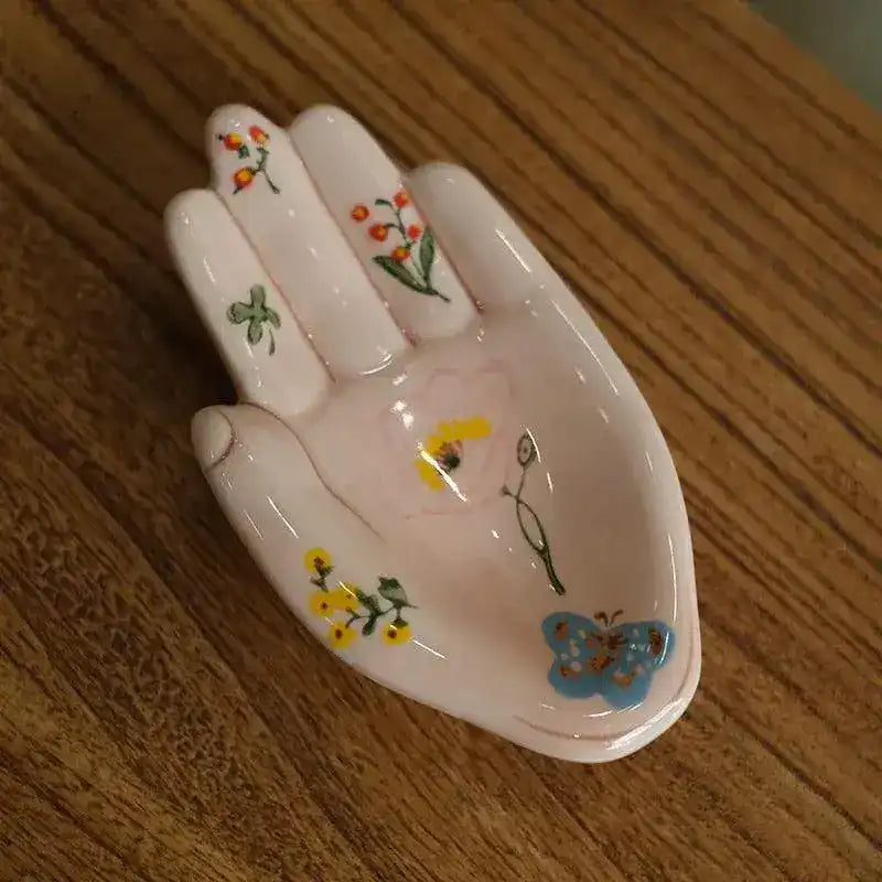 Decorative Glazed Porcelain Hand Sculpture Trinket Default Title