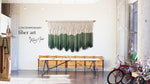 DEEP ROOTS Gradient Green Macrame Wall Hanging