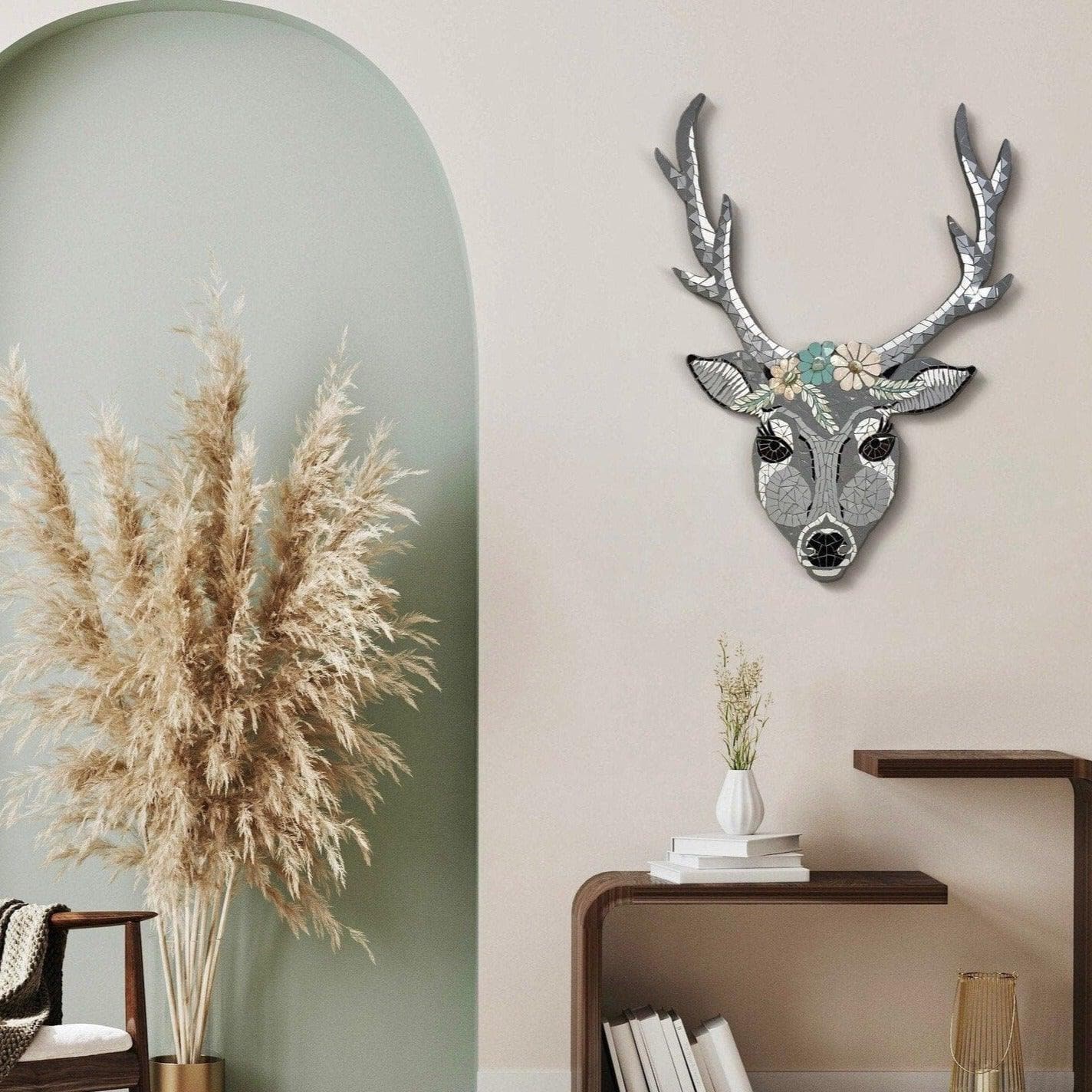 Deer Mosaic Wall Art