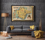 Devon Map Print| Art History