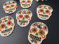 Dia de los Muertos Halloween Skull Bead Coasters Set of 6 - MAIA HOMES