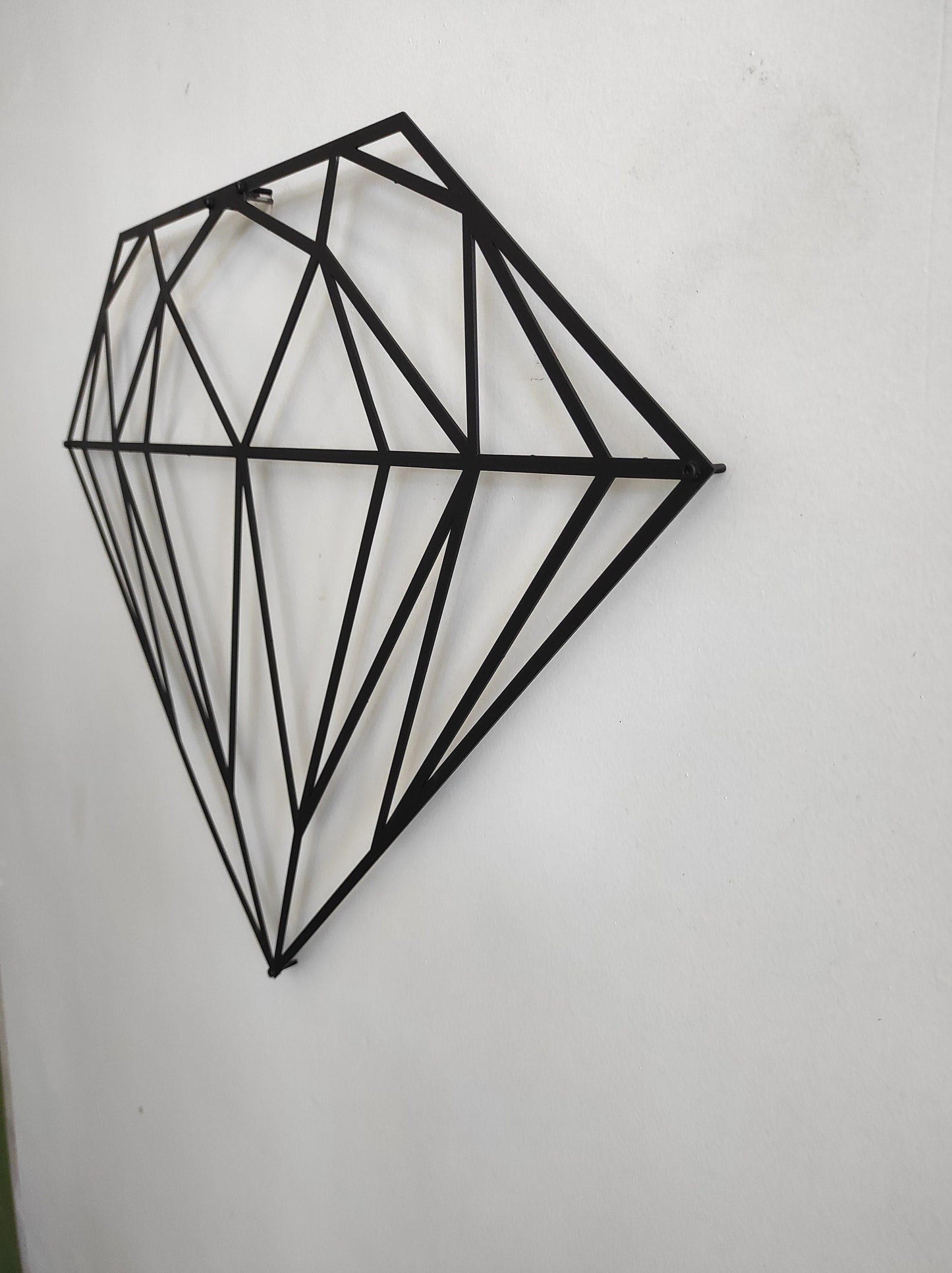 Diamond Shaped Metal Wall Hanging Decor - MAIA HOMES