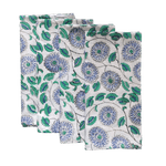 Diana Blue and White Block Printed Cotton Napkins