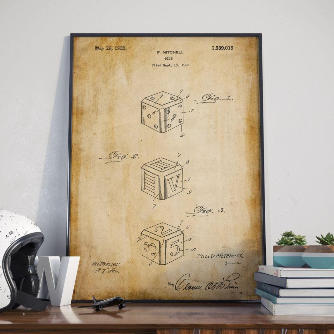 Dice Game Patent Poster Print - MAIA HOMES