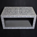 Diwali Bone Inlay Gray Floral Coffee Table