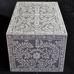 Diwali Bone Inlay Gray Floral Coffee Table