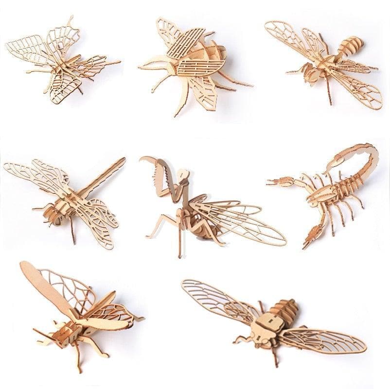 DIY 3D Wooden Puzzle Insect