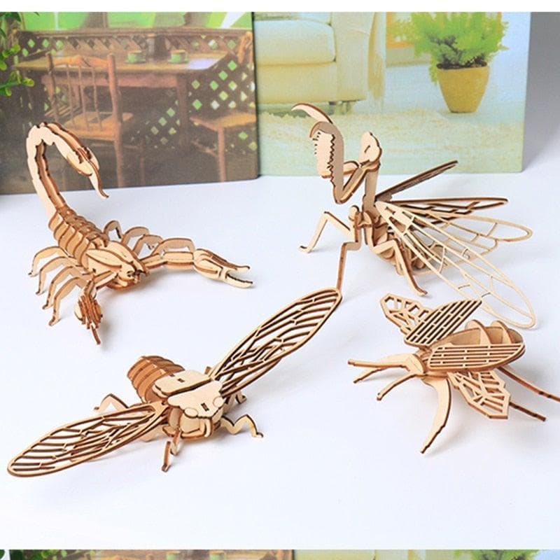 DIY 3D Wooden Puzzle Insect