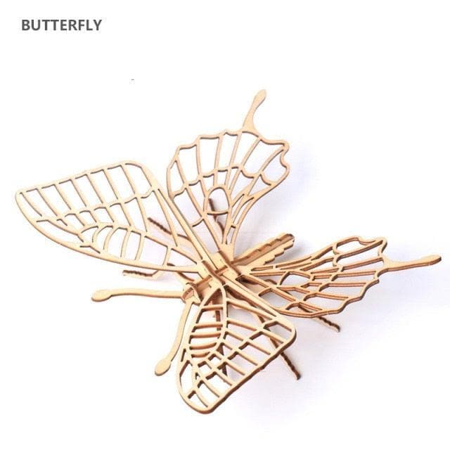 DIY 3D Wooden Puzzle Insect butterfly