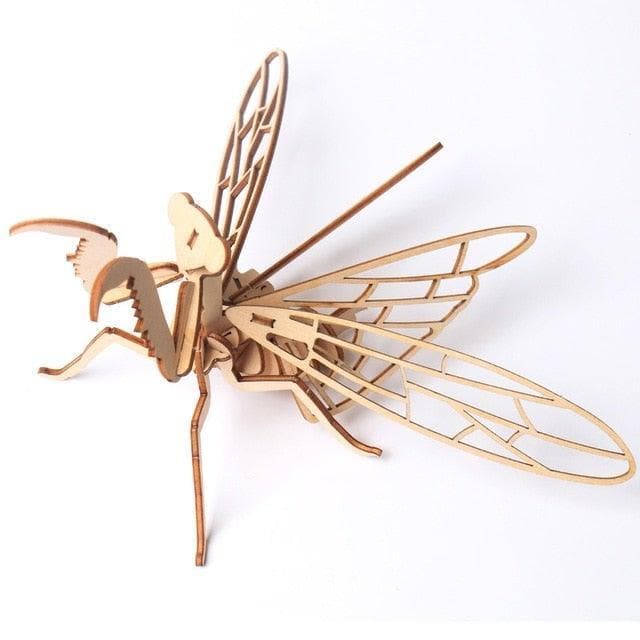 DIY 3D Wooden Puzzle Insect mantis