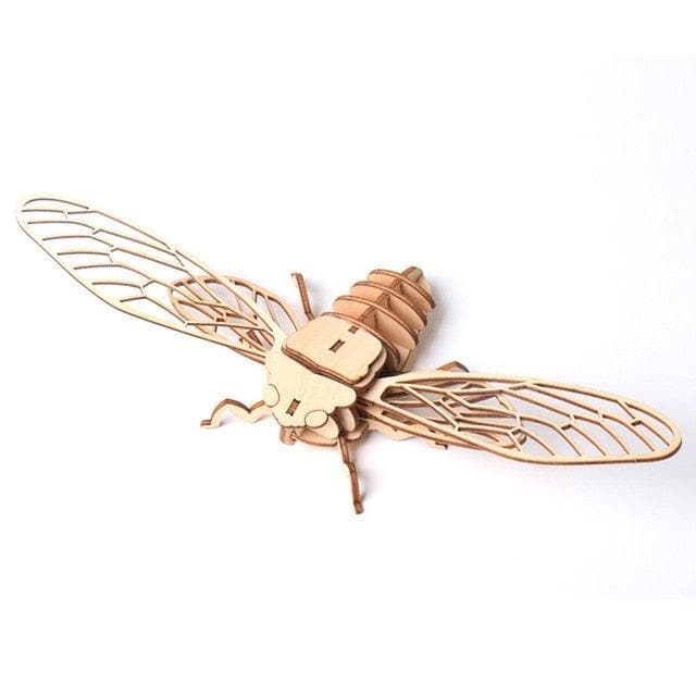 DIY 3D Wooden Puzzle Insect cicada