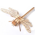 DIY 3D Wooden Puzzle Insect dragonfly