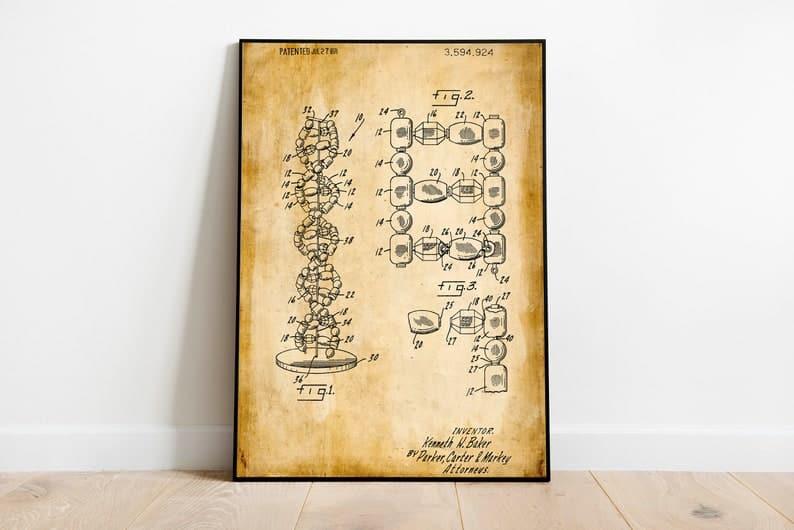 DNA Patent Print| Framed Art Print