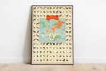 Dog Map of the World| Dog Chart Poster