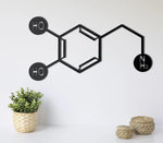 Dopamine Molecule Metal Wall Hanging Decor
