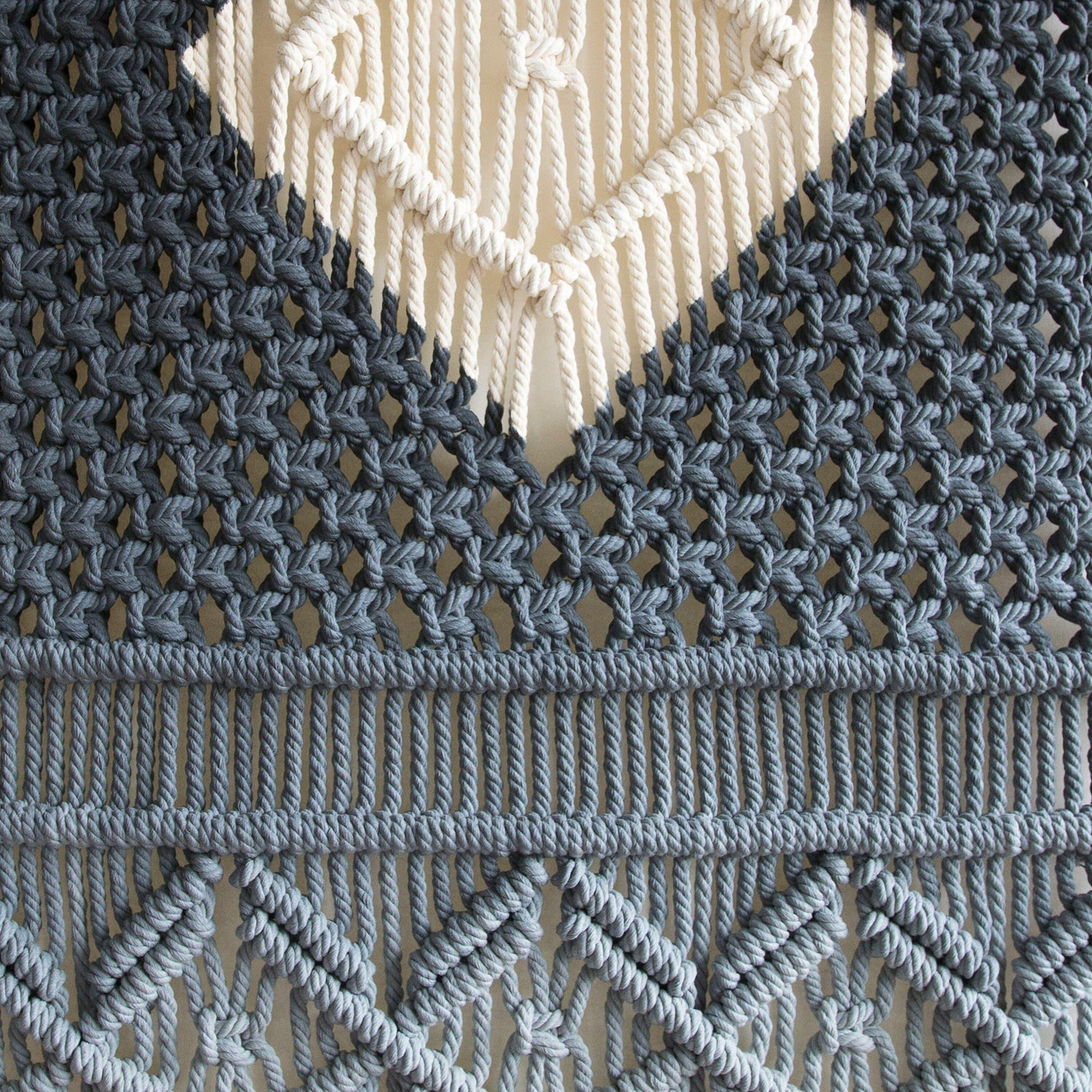 Doris Macrame Wall Hanging - Dyed Diamond Tapestry