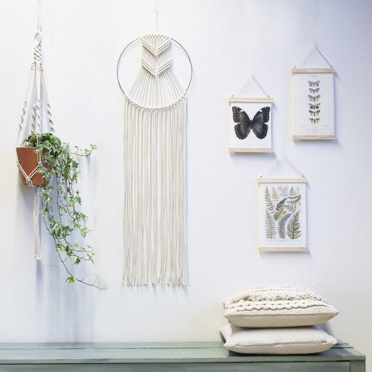 Dreamcatcher Wall Hanging Silver Gold Ring Macrame - MAIA HOMES