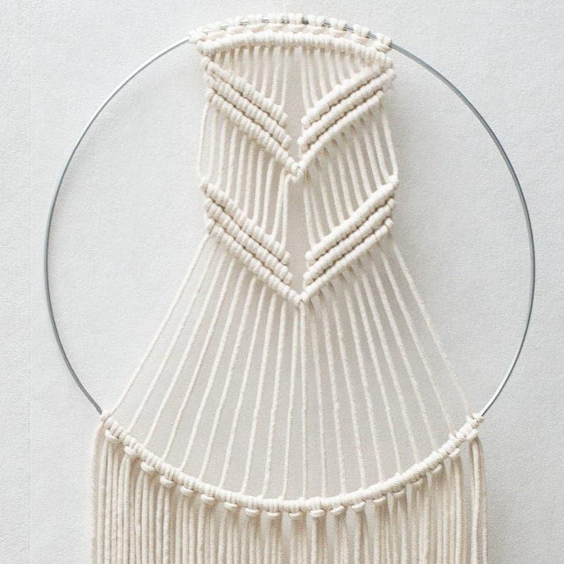 Dreamcatcher Wall Hanging Silver Gold Ring Macrame - MAIA HOMES