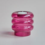 Dual Purpose Candlestick Taper Candle Holders - Pack of 2 Purple Pink