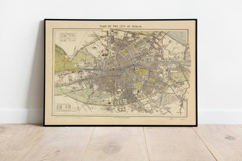 Dublin Map Print| Art History