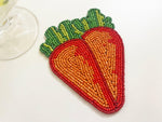 Easter Carrot Beaded Coaster set of 6 Default Title