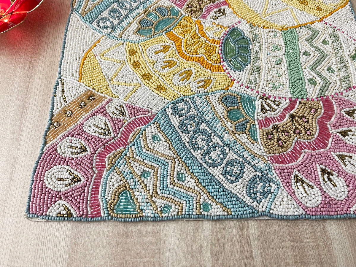 Easter Egg Square Beaded Placemat