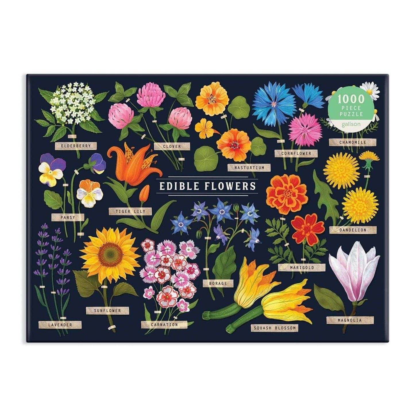 Edible Flowers 1000 Piece Jigsaw Puzzle