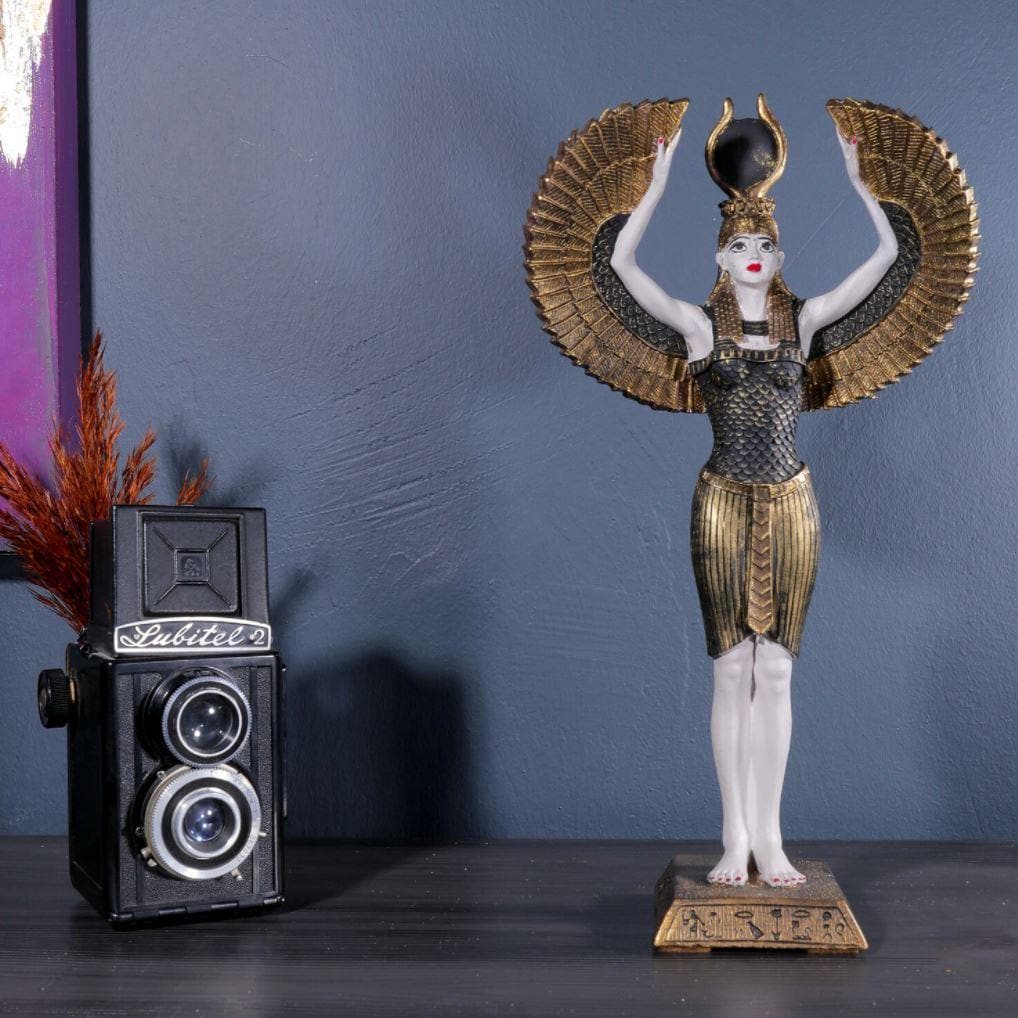 Egyptian Goddess Isis Standing Sculpture